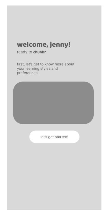 Personalization screen in the mid-fidelity prototype.